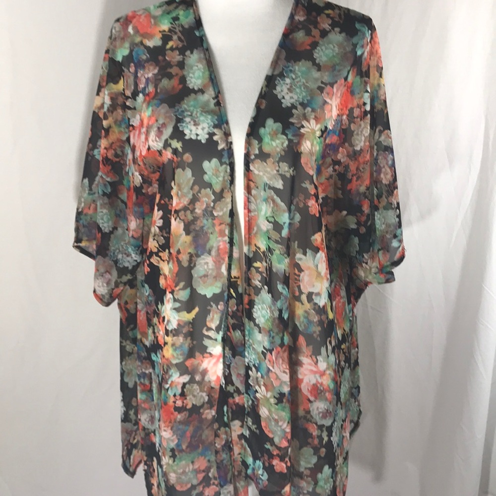 About A Girl light Flowy ruana/tunic/wrap